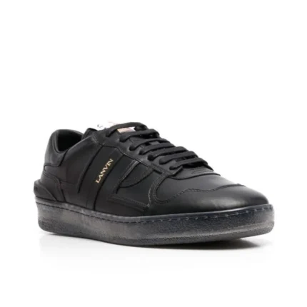 Lanvin Clay Logo Print Leather Sneakers