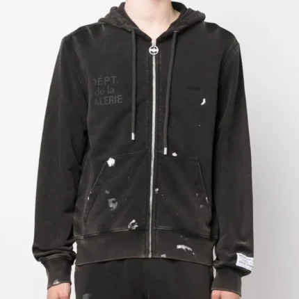 Lanvin De La Galerie Embroidered Zip-Up Hoodie